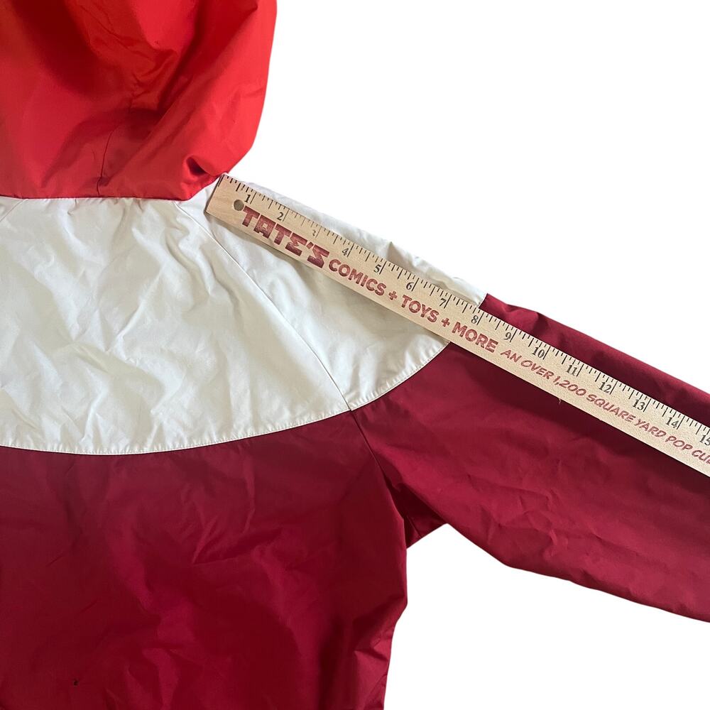Nike Windrunner Hooded Windbreaker Jacket Red White Burgundy Small - Picture 13 of 16